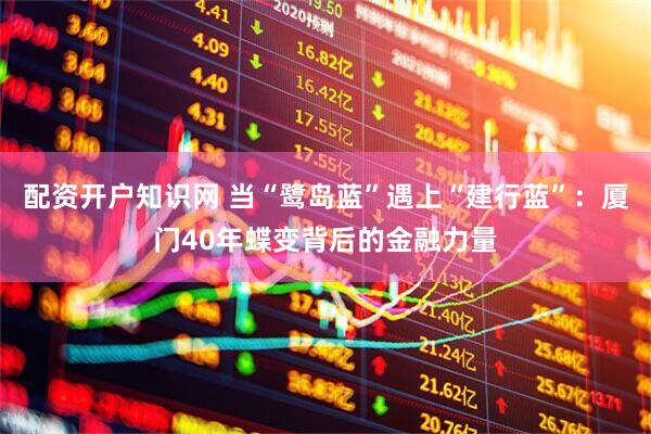 配资开户知识网 当“鹭岛蓝”遇上“建行蓝”：厦门40年蝶变背后的金融力量